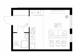 Продам квартиру студию, 26.6 м2, Москва, метро Речной вокзал