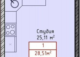 Продается квартира студия, 28.5 м2, Махачкала, улица Даганова, 139