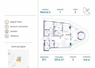 3-комнатная квартира на продажу, 127.4 м2, Москва, СЗАО