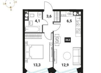 2-ком. квартира на продажу, 40.4 м2, Москва, метро Лефортово