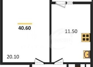 Однокомнатная квартира на продажу, 40.6 м2, Воронеж, Левобережный район