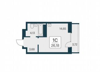 Продается квартира студия, 26.2 м2, Новосибирск, Калининский район