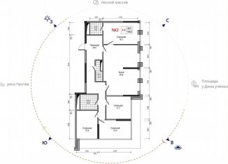 Продается четырехкомнатная квартира, 119.8 м2, Обнинск