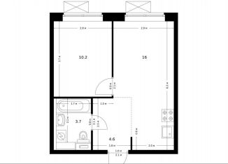 Продается 1-комнатная квартира, 34.5 м2, городской округ Красногорск