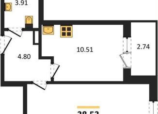 Продам 1-комнатную квартиру, 38.5 м2, Воронеж, улица 45-й Стрелковой Дивизии, 259/27, Коминтерновский район