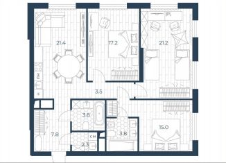 Продаю 3-комнатную квартиру, 98.9 м2, Москва, Щукинская улица, 3, станция Стрешнево