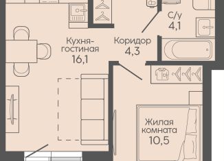 Продается однокомнатная квартира, 37.2 м2, Волгоградская область, Трёхгорная улица, 27