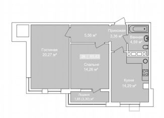 Продажа 2-ком. квартиры, 65.6 м2, Каспийск