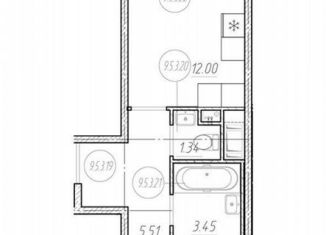 Продаю 1-комнатную квартиру, 38.3 м2, Санкт-Петербург, Московское шоссе, 36, метро Московская