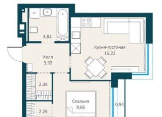 Продается 2-комнатная квартира, 39.2 м2, Новосибирск, Октябрьский район