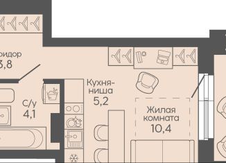 Продажа квартиры студии, 25.8 м2, Волгоградская область, Трёхгорная улица, 27