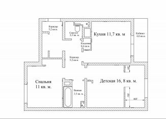 Продаю двухкомнатную квартиру, 60 м2, Ленинградская область, Столичная улица, 14