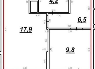 1-комнатная квартира на продажу, 42.5 м2, Симферополь, улица Батурина, 107А