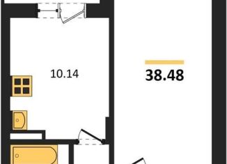 1-ком. квартира на продажу, 38.5 м2, Воронеж, улица 45-й Стрелковой Дивизии, 259/27, Коминтерновский район