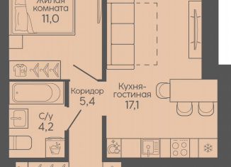 Продажа однокомнатной квартиры, 40.5 м2, Волгоградская область, Трёхгорная улица, 27