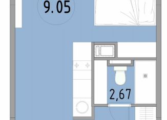 Продается 1-комнатная квартира, 27.5 м2, Санкт-Петербург, 3-й Рабфаковский переулок, 5к5Л, Невский район