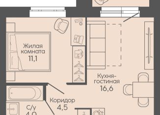 Продажа 1-ком. квартиры, 38.3 м2, Волгоградская область, Трёхгорная улица, 27