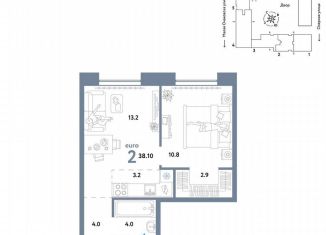 Продаю 1-комнатную квартиру, 38.1 м2, Москва, ЗАО, Озёрная улица, 42с7