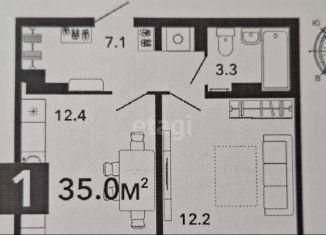 Продам 1-комнатную квартиру, 35 м2, Пензенская область, Фонтанная улица, с70