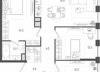 Продается 3-комнатная квартира, 79.3 м2, Москва, Даниловский район, 2-й Павелецкий проезд, 7