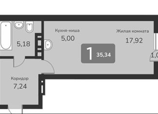 Продается квартира студия, 35.3 м2, Новосибирск, Октябрьский район, 2-я Обская улица, 156/2