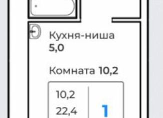 Однокомнатная квартира на продажу, 23.8 м2, Благовещенск, улица Чайковского, 211