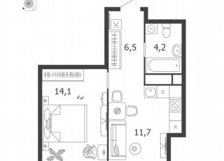 Продажа однокомнатной квартиры, 36.5 м2, Москва, улица Петра Кончаловского, 5, ЖК Шагал