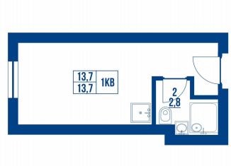 Квартира на продажу студия, 16.5 м2, Санкт-Петербург, Приморский проспект, 6, метро Старая Деревня