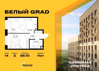 Двухкомнатная квартира на продажу, 38.1 м2, Мытищи