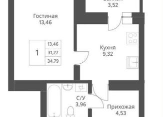 Продается 1-комнатная квартира, 34.8 м2, Новосибирск, Заельцовский район, улица Дуси Ковальчук, 246