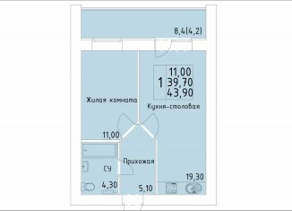 Продам однокомнатную квартиру, 43.9 м2, Киров, улица Красной Звезды, Первомайский район