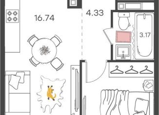 Продается 1-комнатная квартира, 38.4 м2, Нижегородская область