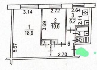 Продается 2-ком. квартира, 44.7 м2, Москва, Хабаровская улица, 19к3, метро Первомайская