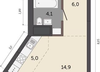 Продается квартира студия, 30 м2, Екатеринбург, Кировский район