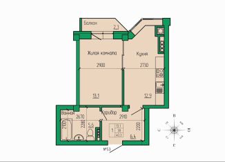 Продаю 1-комнатную квартиру, 40.3 м2, Ставропольский край