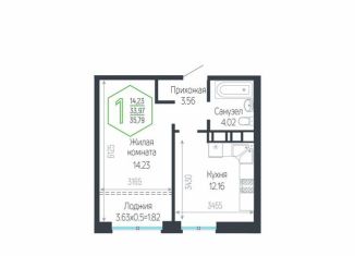 Продается однокомнатная квартира, 35.8 м2, Краснодар, Центральный внутригородской округ