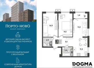 Продажа двухкомнатной квартиры, 67.3 м2, Новороссийск