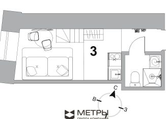 Продам квартиру студию, 16.5 м2, Санкт-Петербург, улица Мира, 2/11, муниципальный округ Кронверкское