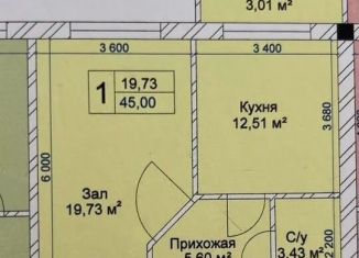 Продам однокомнатную квартиру, 45 м2, Кабардино-Балкариия, улица Шогенова, 79