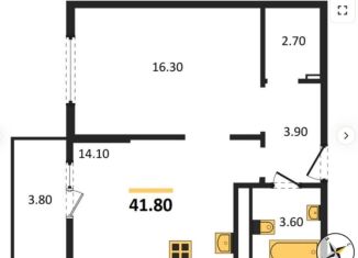 Продаю однокомнатную квартиру, 41.8 м2, село Белоглинка