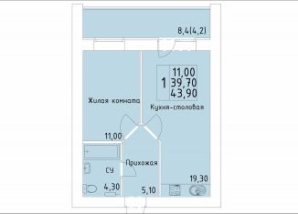 Продаю 1-ком. квартиру, 43.9 м2, Кировская область, улица Красной Звезды