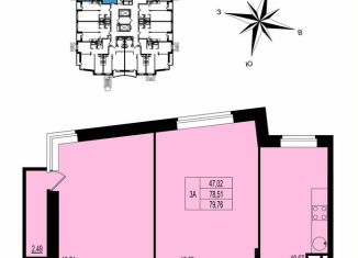 3-ком. квартира на продажу, 79.8 м2, Владимир, ЖК Гвардейский 2.0