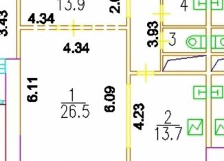 Продажа однокомнатной квартиры, 59.5 м2, Москва, улица Соловьиная Роща, 4, район Куркино