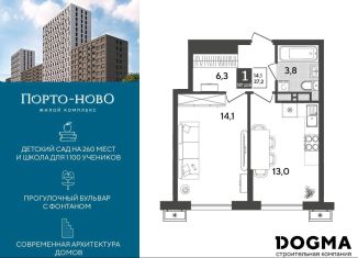 1-ком. квартира на продажу, 37.2 м2, Новороссийск