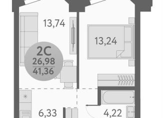 Продам 2-комнатную квартиру, 41.4 м2, Новосибирск, метро Площадь Гарина-Михайловского