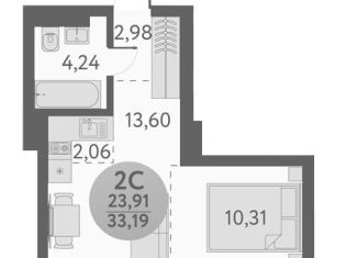 Продам двухкомнатную квартиру, 33.2 м2, Новосибирск, метро Площадь Гарина-Михайловского