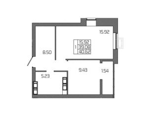 Продается 1-ком. квартира, 40.6 м2, Волгоградская область