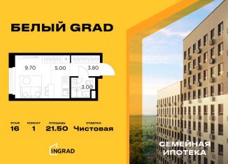 Продам квартиру студию, 21.5 м2, Мытищи, жилой комплекс Белый Grad, 12.2