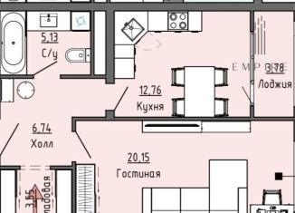 Продается однокомнатная квартира, 52.1 м2, Чечня, улица Нурсултана Абишевича Назарбаева, 84