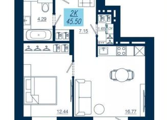 Продаю 2-ком. квартиру, 45.5 м2, Красноярск, Советский район, Аэровокзальная улица, 19/8